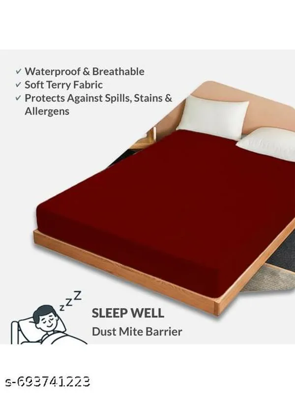 Mattress_Protector_100_Terry_Cotton_Bed_Protector_Waterproof_For_Baby_Elastic_Fitted_Waterproof_Mattress_Protector_In_Many_Breathable_Bed_Cover_Mattress_Cover_And_Gadda_Cover_For_Super_Double_And_Single_And_Many_Colors_With_220_Gsm