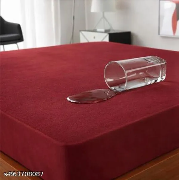 100_Waterproof_Premium_Cotton_Feel_Mattress_Protector_Ultra_Soft_Breathable_Fitted_Bed_Protector_Terry_Cover_Double_Bed_6_Fits_10Grey
