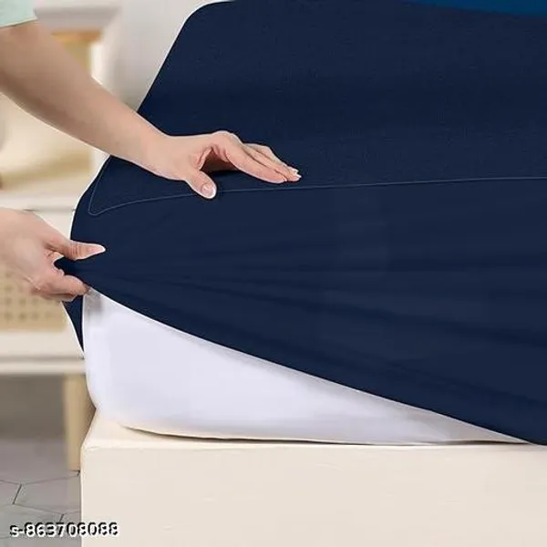 100_Waterproof_Premium_Cotton_Feel_Mattress_Protector_Ultra_Soft_Breathable_Fitted_Bed_Protector_Terry_Cover_Double_Bed_6_Fits_10Grey
