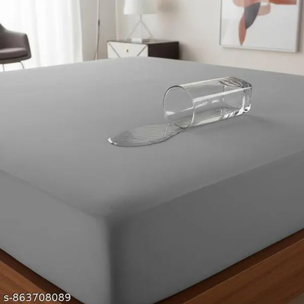 100_Waterproof_Premium_Cotton_Feel_Mattress_Protector_Ultra_Soft_Breathable_Fitted_Bed_Protector_Terry_Cover_Double_Bed_6_Fits_10Grey