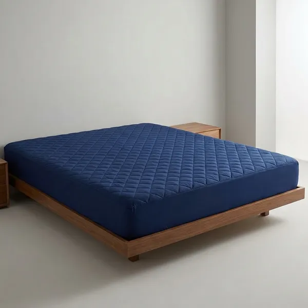 Quilted_150Gsm_Waterproof_Fitted_Bed_Ultra_Soft_Hypoallergenic_Mattress_Protector_With_Elastic_Fitted