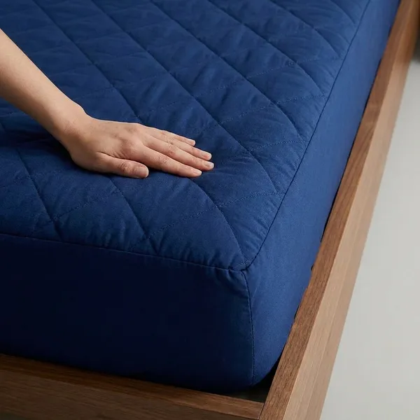 Quilted_150Gsm_Waterproof_Fitted_Bed_Ultra_Soft_Hypoallergenic_Mattress_Protector_With_Elastic_Fitted