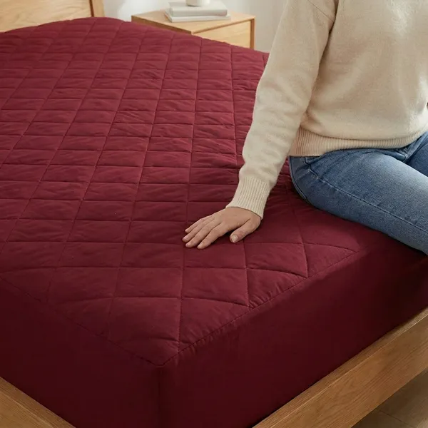 100_Cotton_Quilted_Mattress_Protector_Water_Resistant_Breathable_Soft_And_Cool_Quilted_Bed_Cover_100_Cotton_Pad_With_Elastic_Straps