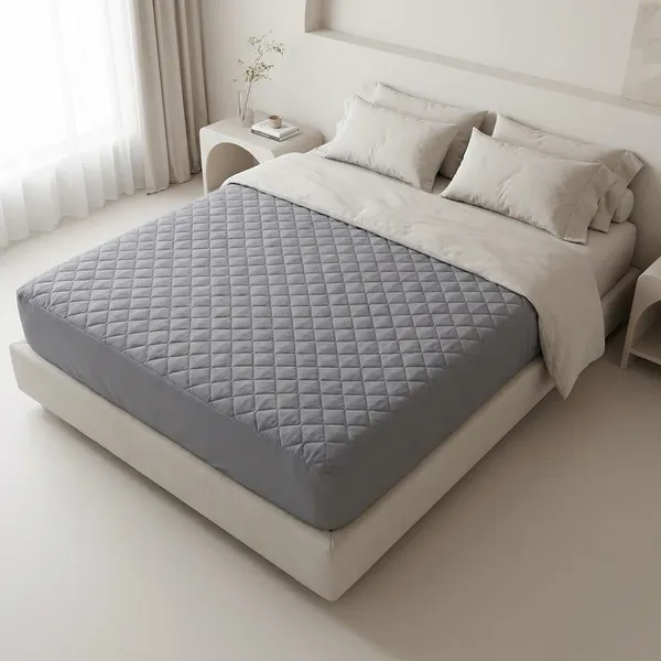 Waterproof_Dustproof_Quilted_Mattress_Protector_Machine_Wash_Material