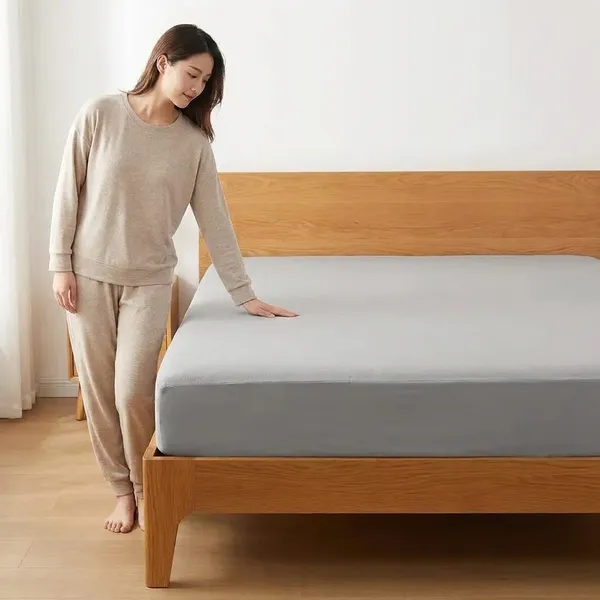Mattress_Protector_Cotton_Feel_Terry_Ultra_Soft_100_Waterproof_Dustproof_Fitted_Elastic_Bed_Cover_Breathable_Best_Hair_Skin_Double_10_With_2_Pillow_Protector