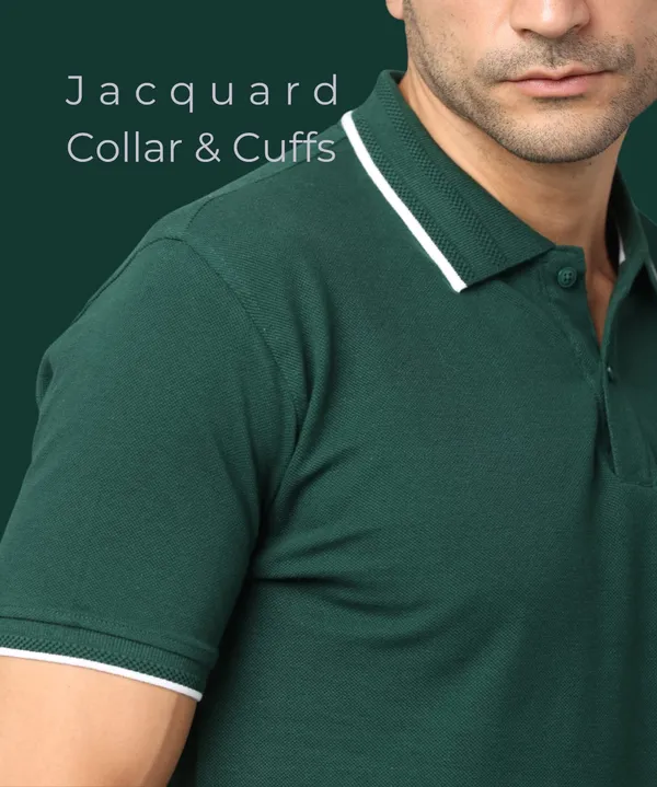 Men's_Bottle_Green_Pima_Jacquard_Polo_T-Shirt