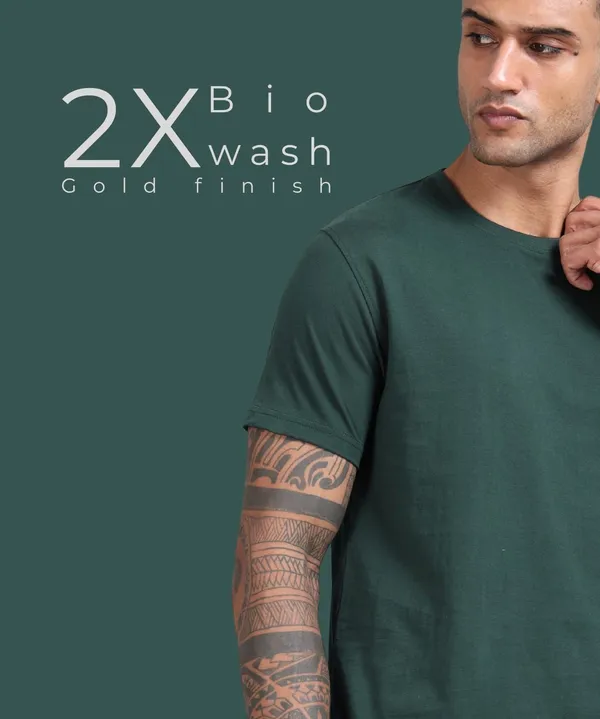 Men's_Bottle_Green_Pima_Round_Neck_T-Shirt