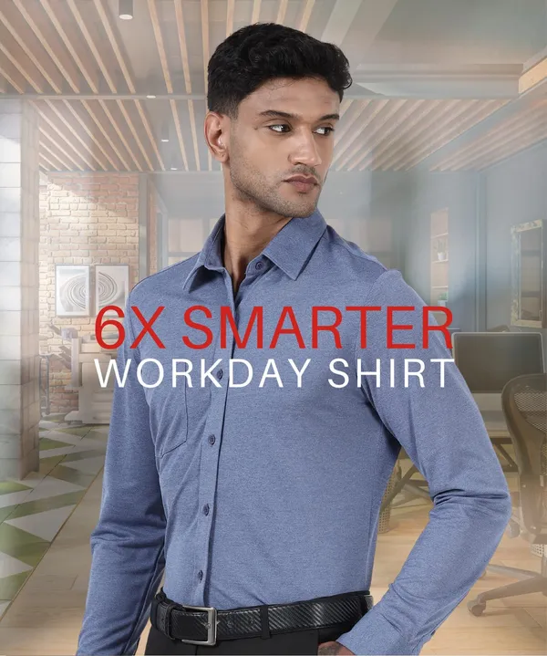 Men's_Denim_Blue_6X_Smart_Workday_Shirt_-_4-Way_Stretch