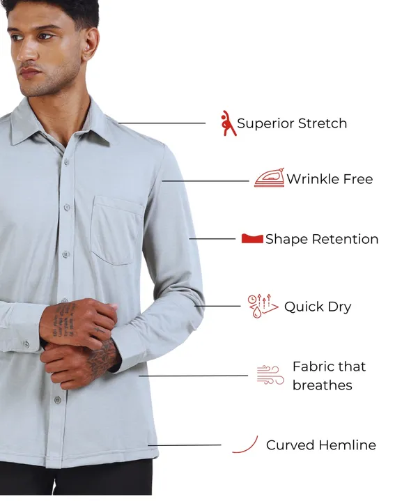 Men's_Grey_6X_Smart_Workday_Shirt_-_4-Way_Stretch