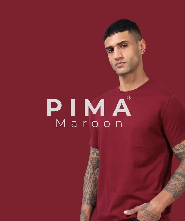 Men's_Maroon_Pima_Round_Neck_T-Shirt