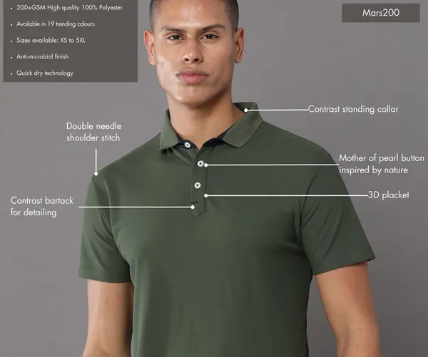 Men's_Olive_Green_Mars_Performance_Polo_T-Shirt