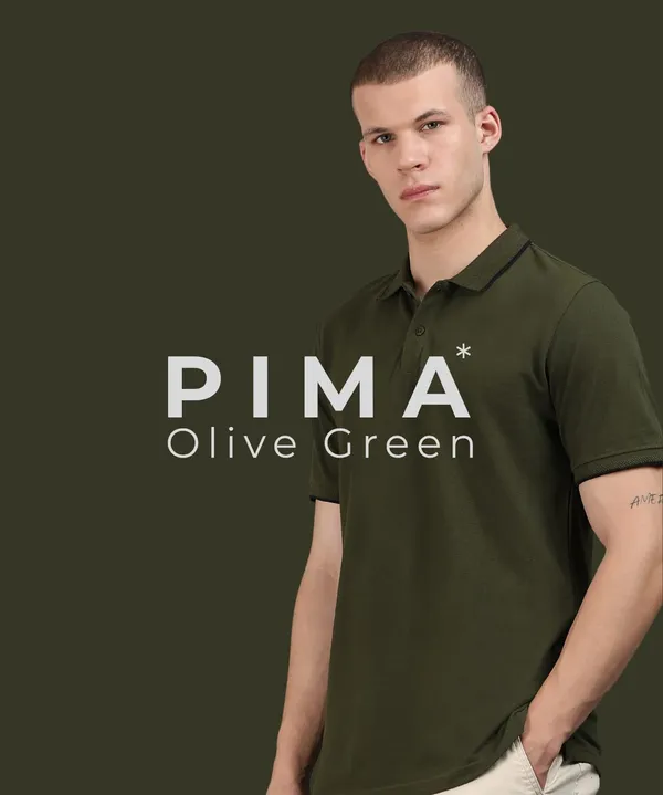 Men's_Olive_Green_Pima_Jacquard_Polo_T-Shirt