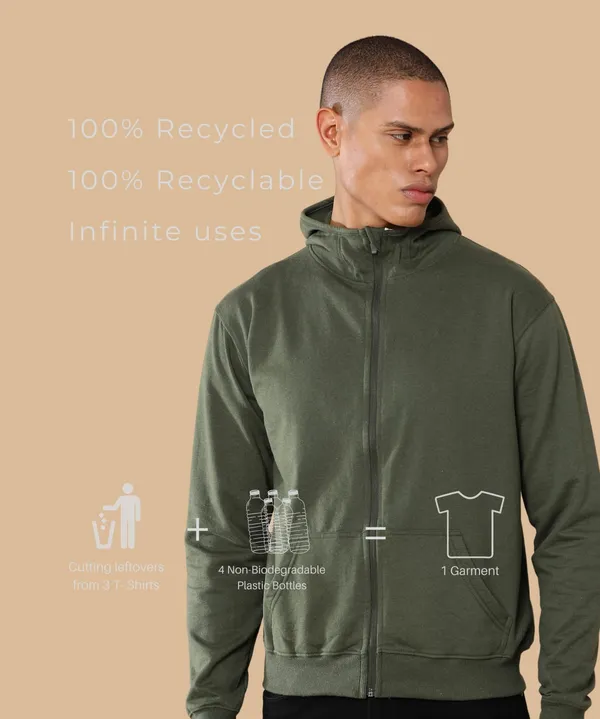 Men's_Olive_Green_Sustainable_Zipper_Fleece_Hoodie