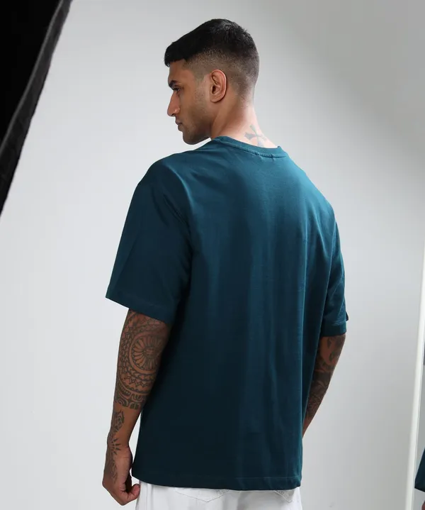 Men's_Petrol_Blue_Oversized_French_Terry_T-Shirt