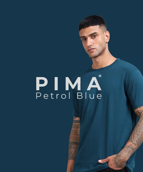 Men's_Petrol_Blue_Pima_Round_Neck_T-Shirt