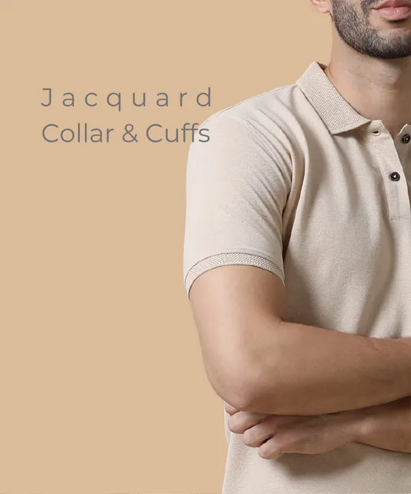 Men's_Sand_Beige_Sustainable_Jacquard_Polo_T-Shirt