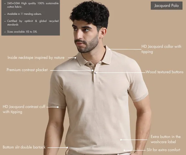 Men's_Sand_Beige_Sustainable_Jacquard_Polo_T-Shirt