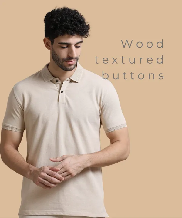 Men's_Sand_Beige_Sustainable_Jacquard_Polo_T-Shirt