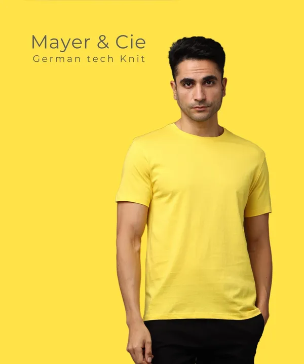 Men's_Yellow_Pima_Round_Neck_T-Shirt