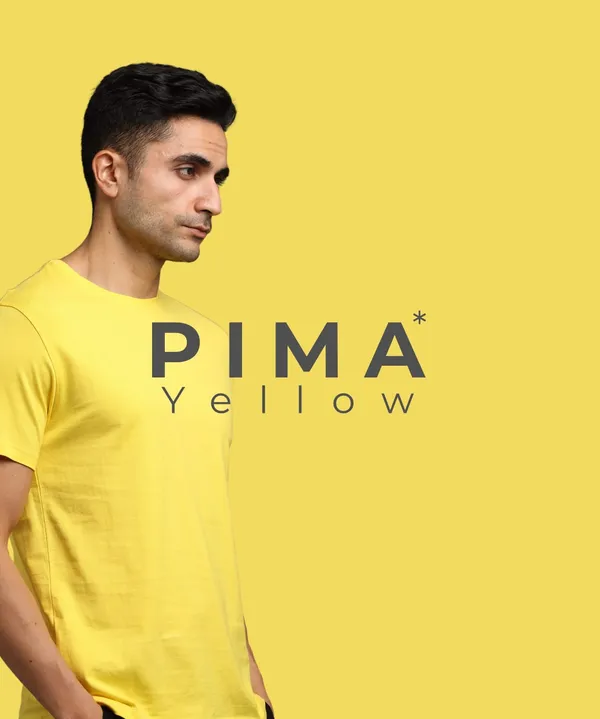 Men's_Yellow_Pima_Round_Neck_T-Shirt