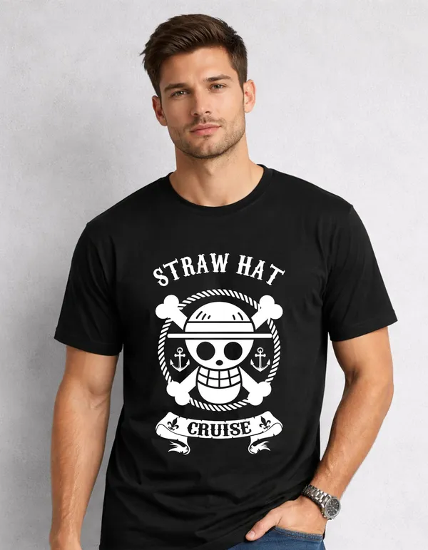 Relax_Fit_Typography_Straw_Hat_Printed_T_Shirt_180Gsm_Sinker_Cotton_Biowash_Premium_Graphic_Tee_For_Men_Off_Buddy