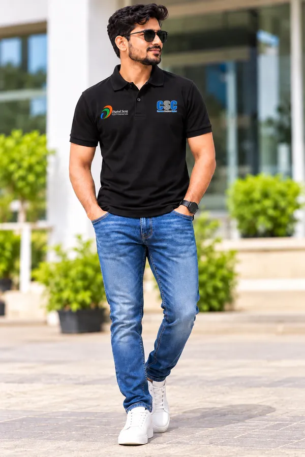 CSC_&_Digital_Seva_Printed_Corporate_Uniform_|_Soft_&_Comfortable_Premium_Quality_Polo_T-Shirt