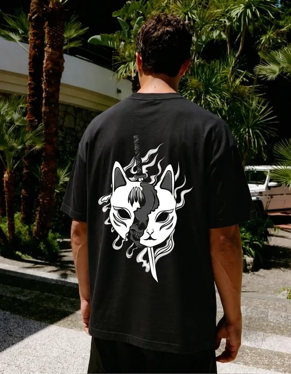Danger_Cat_Printed_210_GSM_Oversized_T-Shirt_for_Men_|_Premium_Cotton_Bio-Wash_Streetwear_Tee