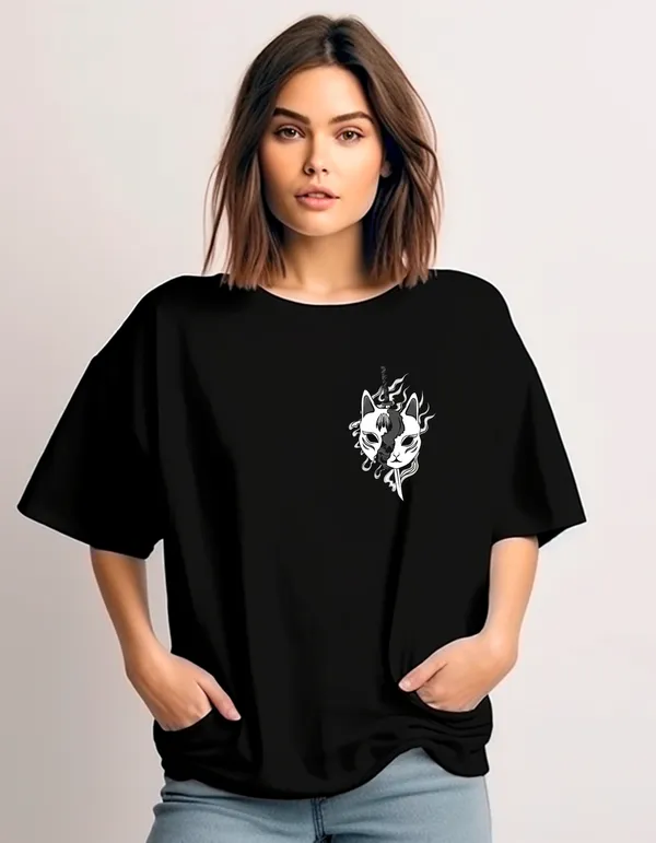 Danger_Cat_Printed_210_GSM_Oversized_T-Shirt_for_Men_|_Premium_Cotton_Bio-Wash_Streetwear_Tee