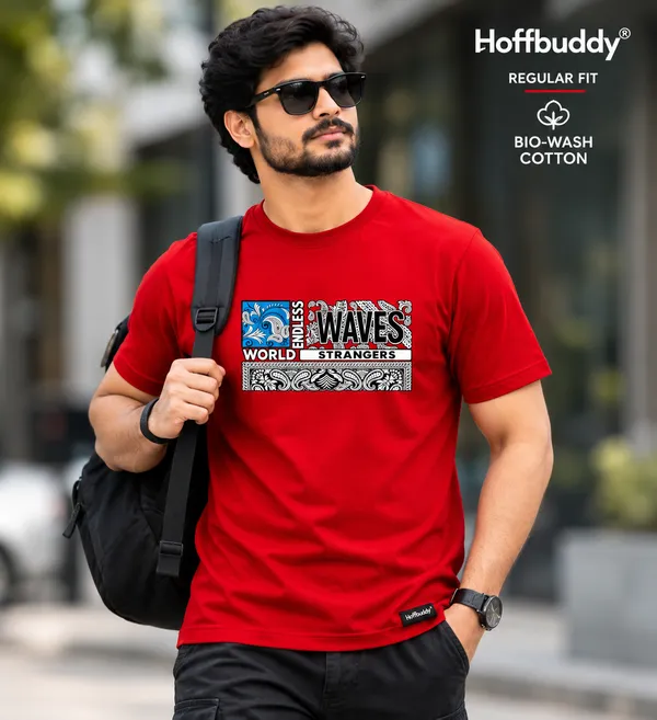 Hoffbuddy_Endless_Waves_Red_Graphic_Printed_T-Shirt_for_Men_|_180_GSM_Double_Bio-Wash_Cotton_|_Regular_Fit