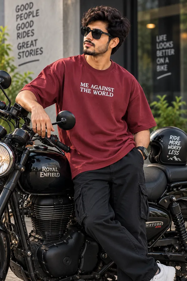 Hoffbuddy_Me_Against_The_World_Oversized_T-Shirt_–_Maroon