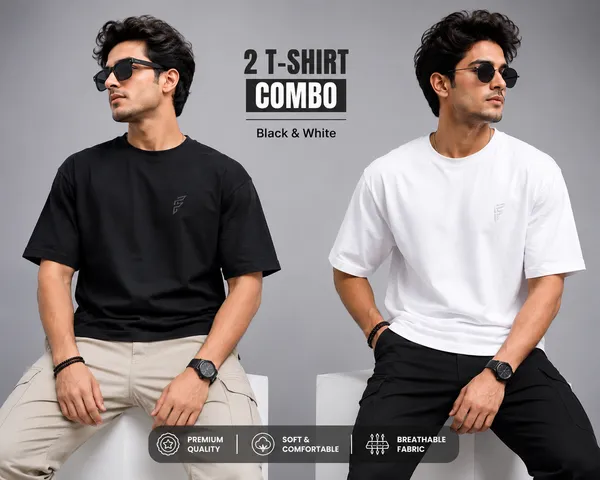 Hoffbuddy_Men_Regular_Fit_Black_&_White_T-Shirt_Combo_|_180_GSM_Bio_Wash_Pure_Cotton_|_Round_Neck_Half_Sleeve