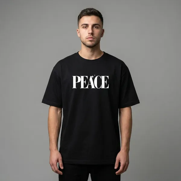 Oversized_Peace_Printed_T-Shirt_For_Men_180Gsm_Pure_Cotton_Bio-Wash_Drop_Shoulder_Streetwear_Tee