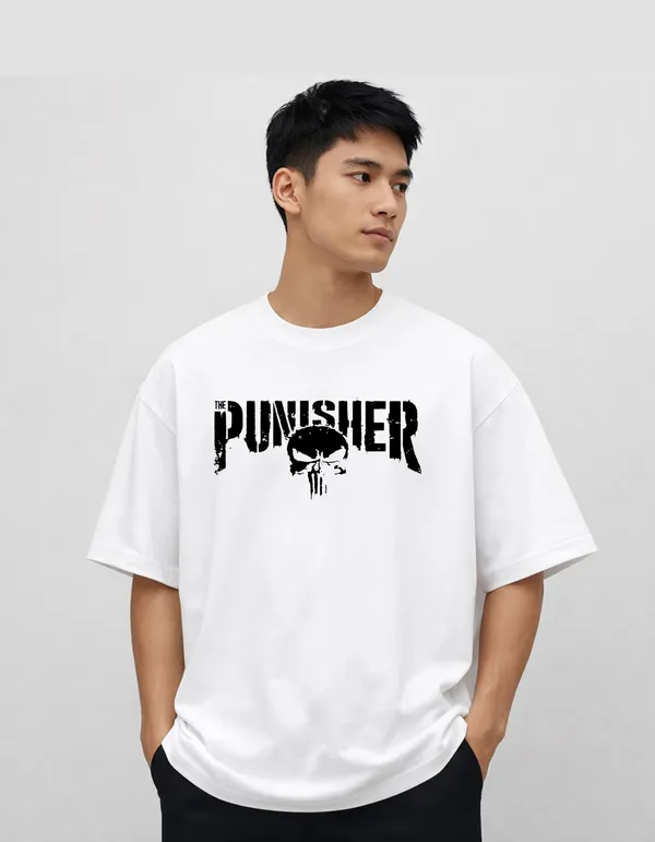Punisher_Printed_Oversized_Drop_Shoulder_T_Shirt_180Gsm_Bio_Wash_Cotton_Premium_Streetwear