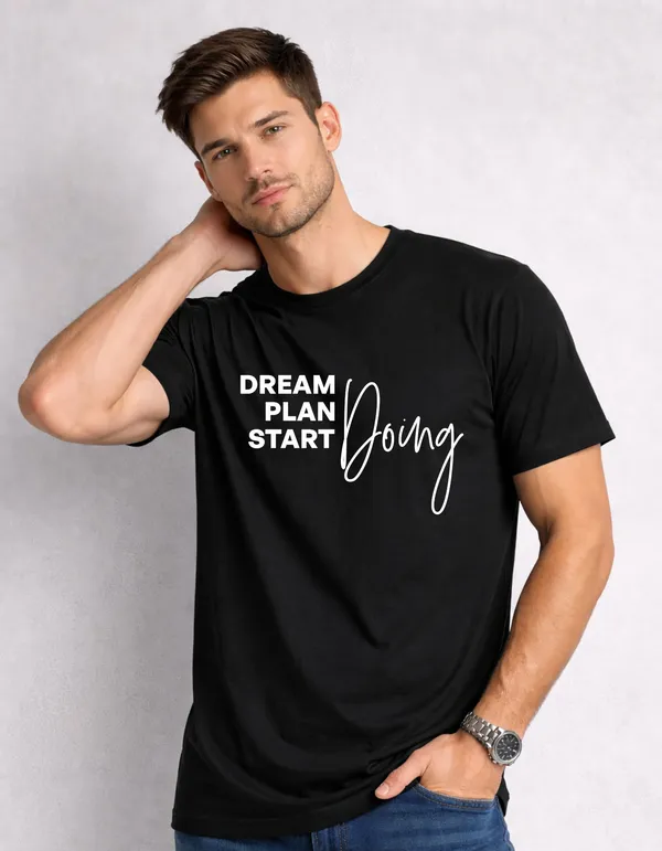 Relax_Fit_Typography_Dream_Plan_Printed_T_Shirt_180Gsm_Sinker_Cotton_Biowash_Premium_Graphic_Tee_For_Men_Off_Buddy