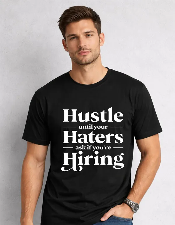 Relax_Fit_Typography_Hustle_Haters_Printed_T_Shirt_180Gsm_Sinker_Cotton_Biowash_Premium_Graphic_Tee_For_Men_Off_Buddy