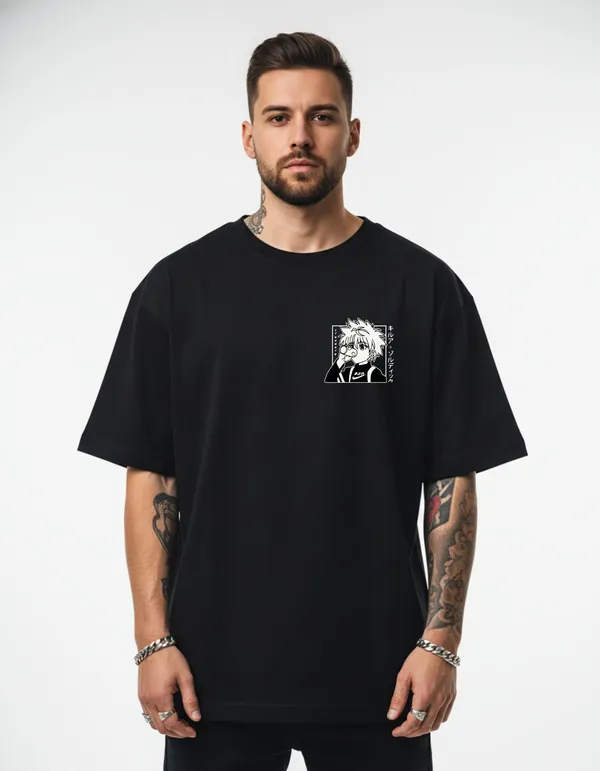 Hunter_X_Printed_Oversized_T_Shirt_180Gsm_Biowash_Cotton_Drop_Shoulder_Anime_Graphic_Tee_For_Men_Off_Buddy
