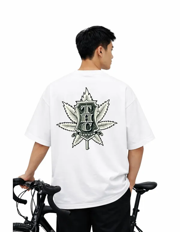 Thc_Printed_Oversized_T_Shirt_180Gsm_Biowash_Cotton_Drop_Shoulder_Graphic_Tee_For_Men_Off_Buddy