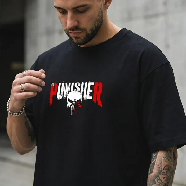 Punisher_Printed_Oversized_Drop_Shoulder_T_Shirt_180Gsm_Bio_Wash_Cotton_Premium_Streetwear