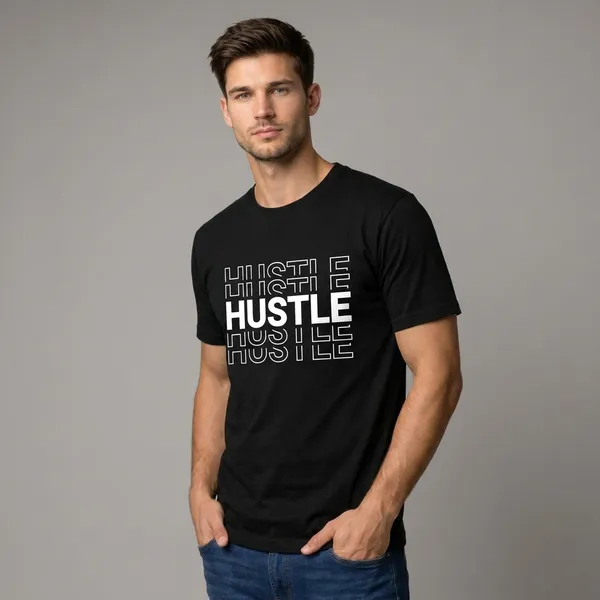Relax_Fit_Typography_Hustle_Printed_T_Shirt_180Gsm_Sinker_Cotton_Biowash_Premium_Graphic_Tee_For_Men_Off_Buddy
