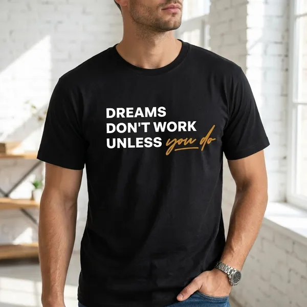 Relax_Fit_Typography_Dream_Don'T_Work_Printed_T_Shirt_180Gsm_Sinker_Cotton_Biowash_Premium_Graphic_Tee_For_Men_Off_Buddy