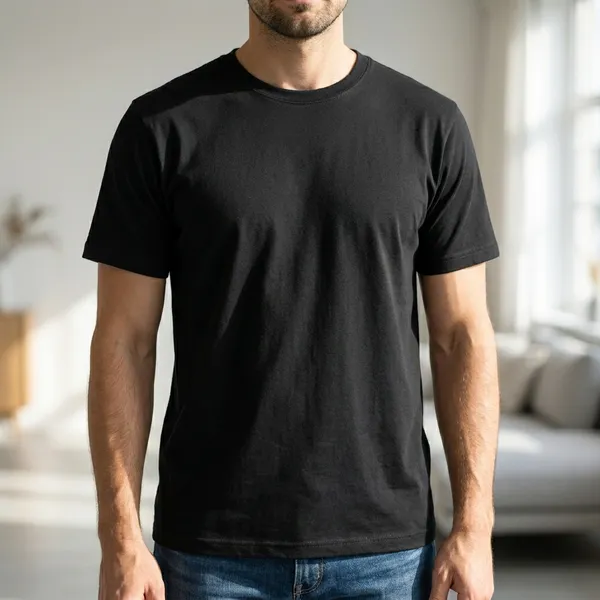 100_Pure_Cotton_Round_Neck_Regular_Fit_T_Shirt_For_Men_Breathable_Casual_Wear_Premium_Soft_Fabric