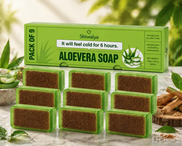 Shiwalya_Aloe_Vera_Soap_Pack_of_9_-_Cooling_&_Soothing_Herbal_Bathing_Bars
