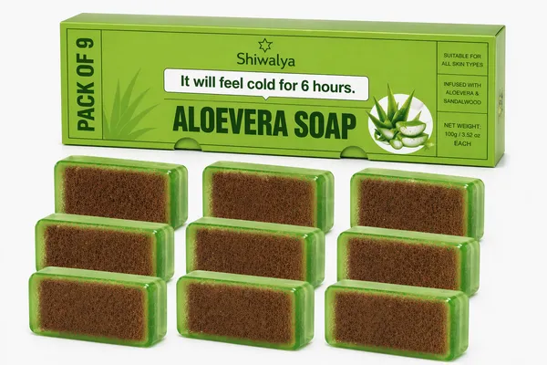Shiwalya_Aloe_Vera_Soap_Pack_of_9_-_Cooling_&_Soothing_Herbal_Bathing_Bars