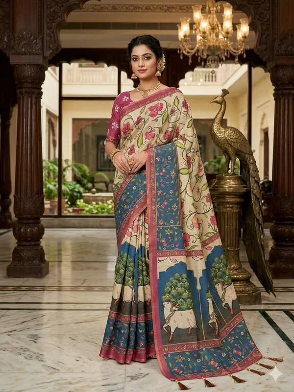 Multicolor_Lilan_Printed_Saree