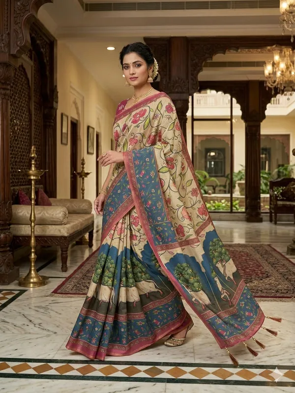 Multicolor_Lilan_Printed_Saree
