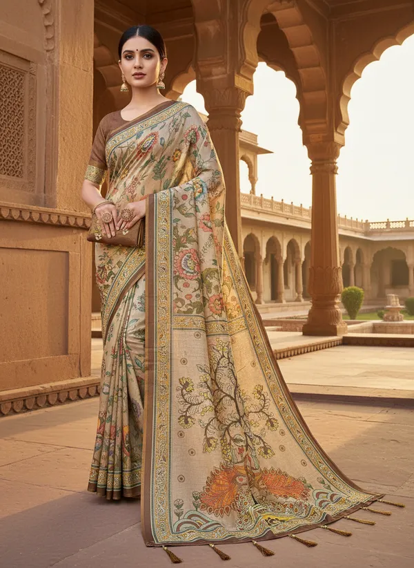 Beige_Lilan_Printed_Saree