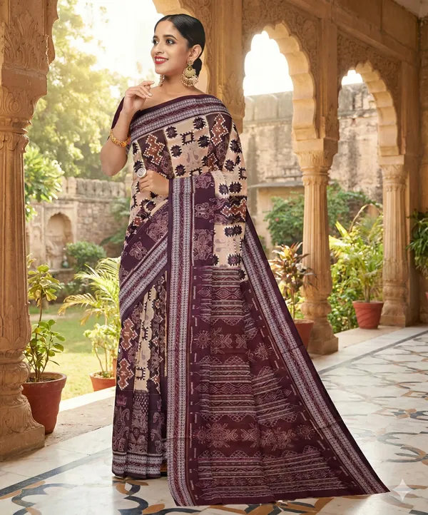 Purple_Lilan_Printed_Saree