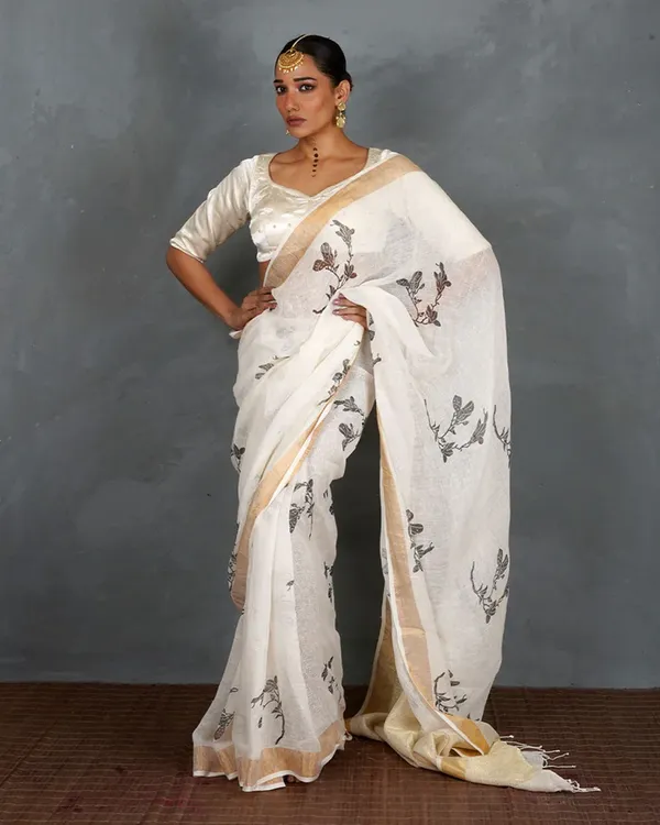 White_Lilan_Printed_Saree