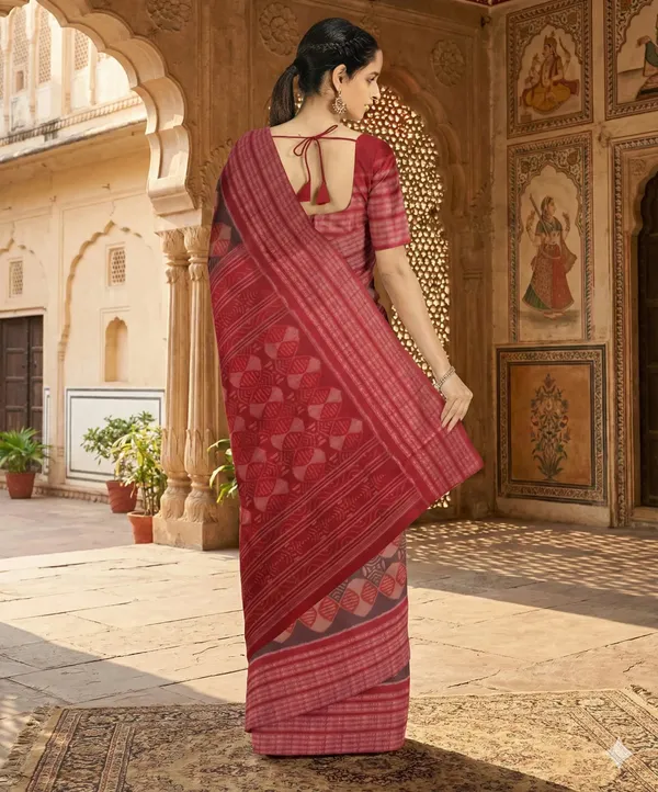 Red_Lilan_Printed_Saree