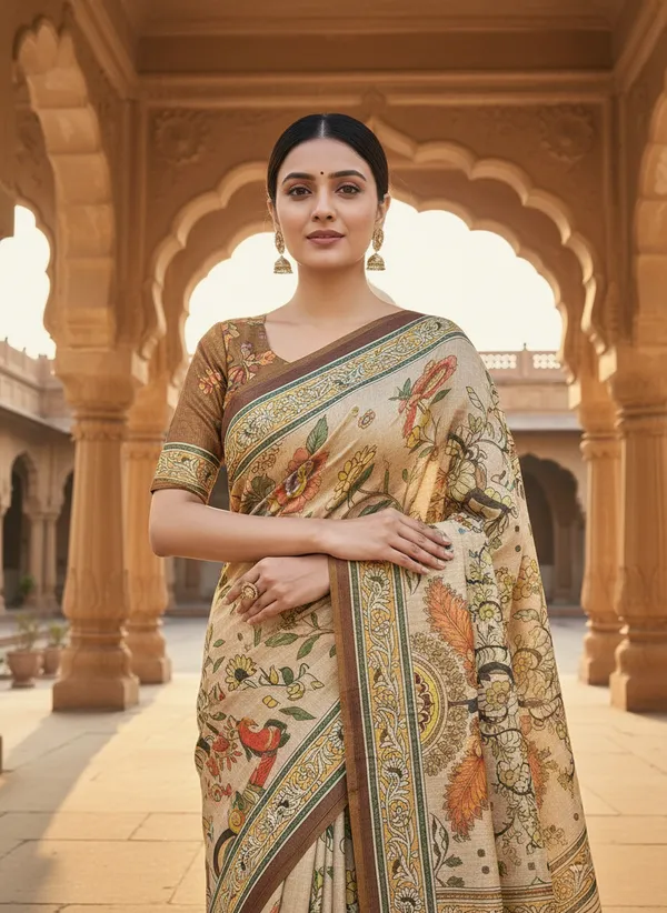 Beige_Lilan_Printed_Saree